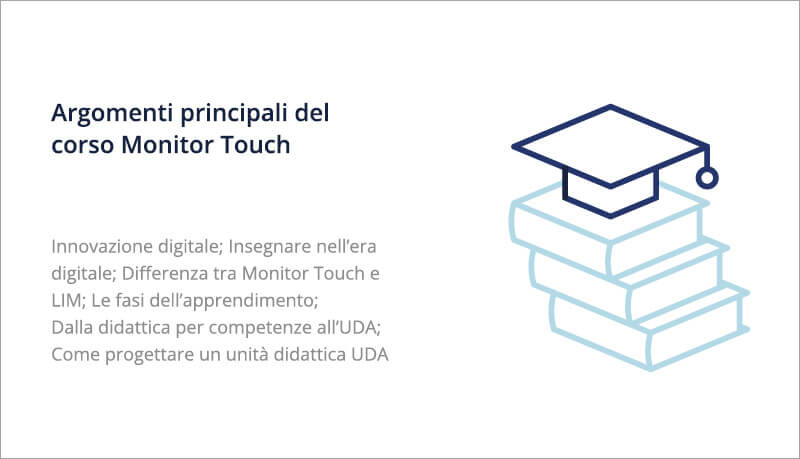 Pacchetto 4 Certificazioni informatiche elenco argomenti corso monitor touch