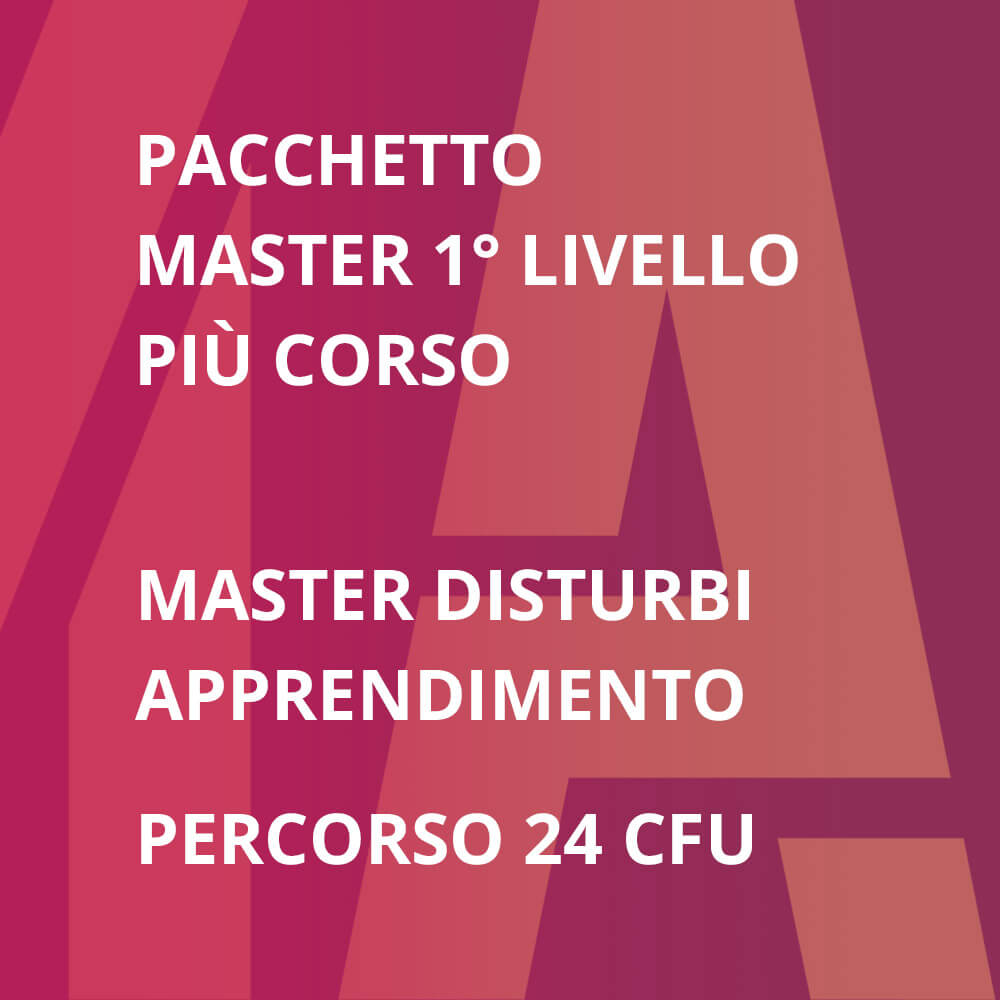 MASTER I livello in "DSA" + 24 CFU