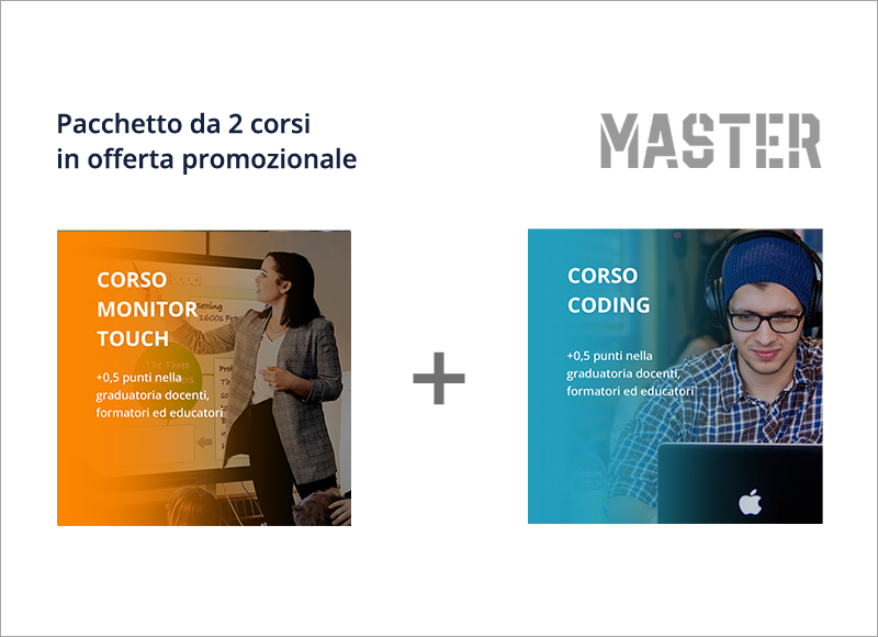 Pacchetto 2 Certificazioni informatiche: Monitor Touch e Coding