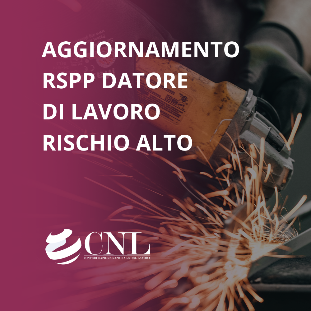 Aggiornamento RSPP Datore di Lavoro Rischio Alto