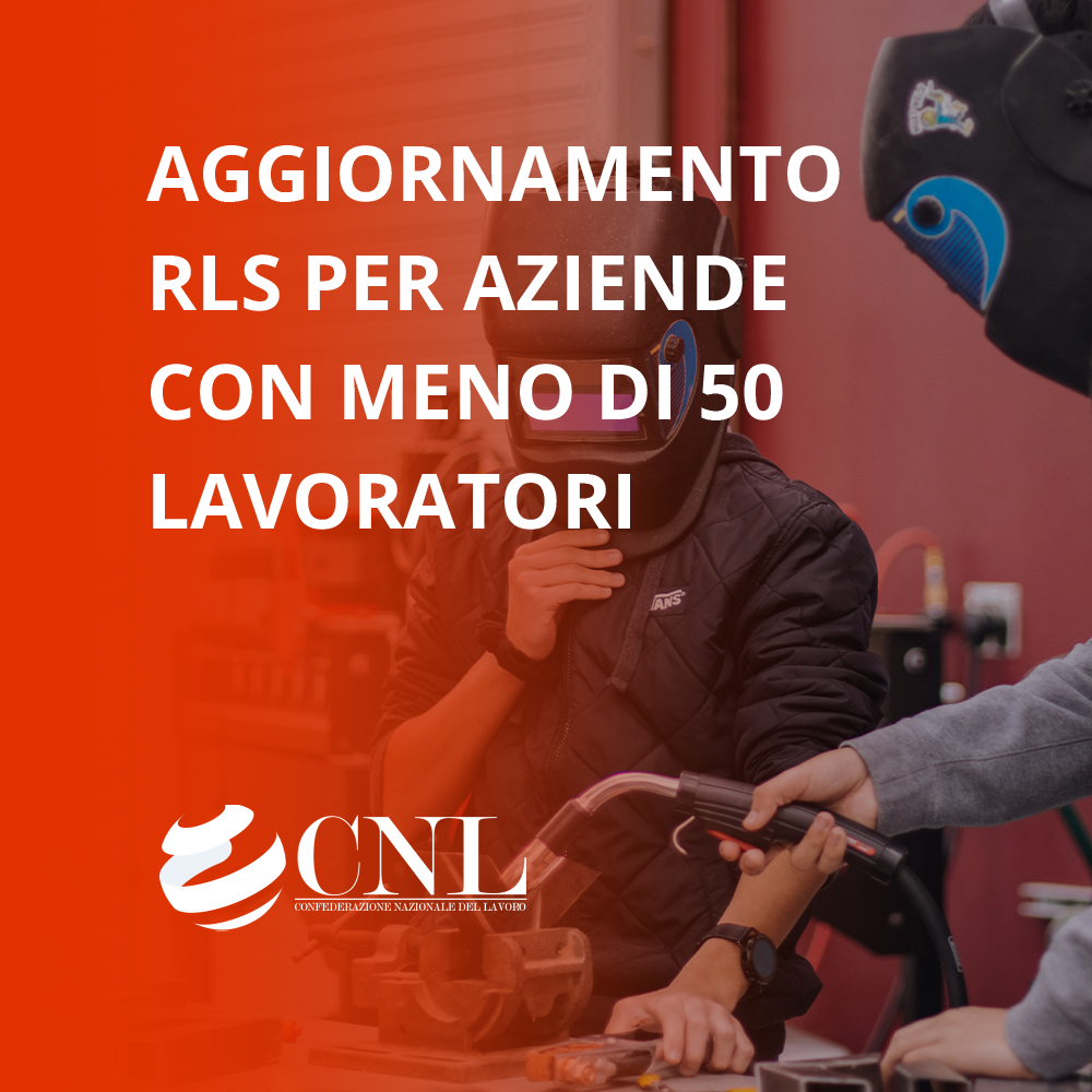 Aggiornamento RLS per aziende con meno di 50 lavoratori