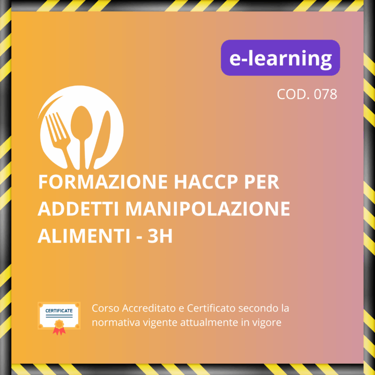 Formazione HACCP per addetti manipolazione alimenti - 3 ore