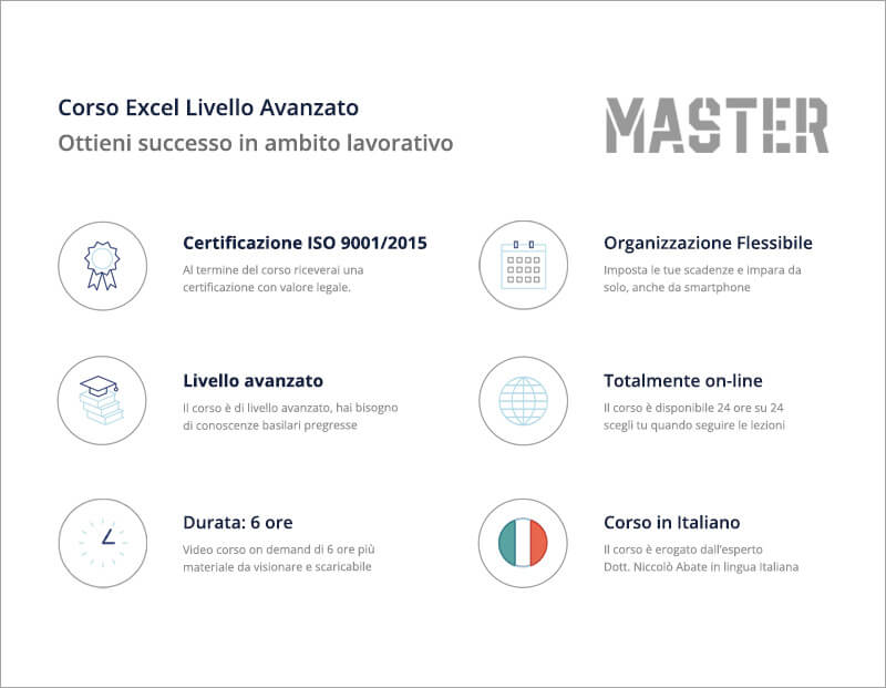 Corso excel livello avanzato