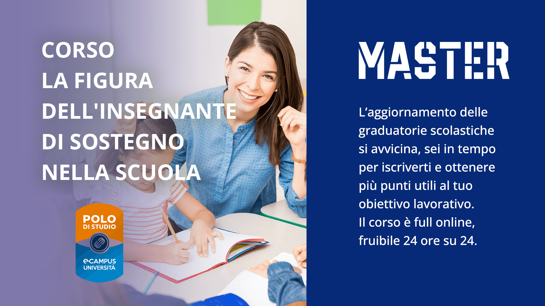 Corso di Perfezionamento La figura dell’insegnante di sostegno nella scuola MasterFormazione.it Corso di Perfezionamento La figura dell’insegnante di sostegno nella scuola MasterFormazione.it