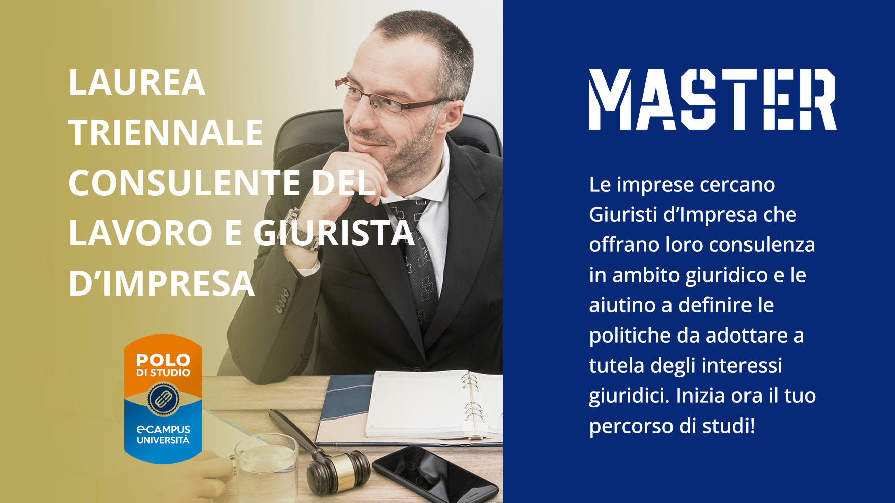 Laurea Triennale Consulente del Lavoro e Giurista d’Impresa – Master