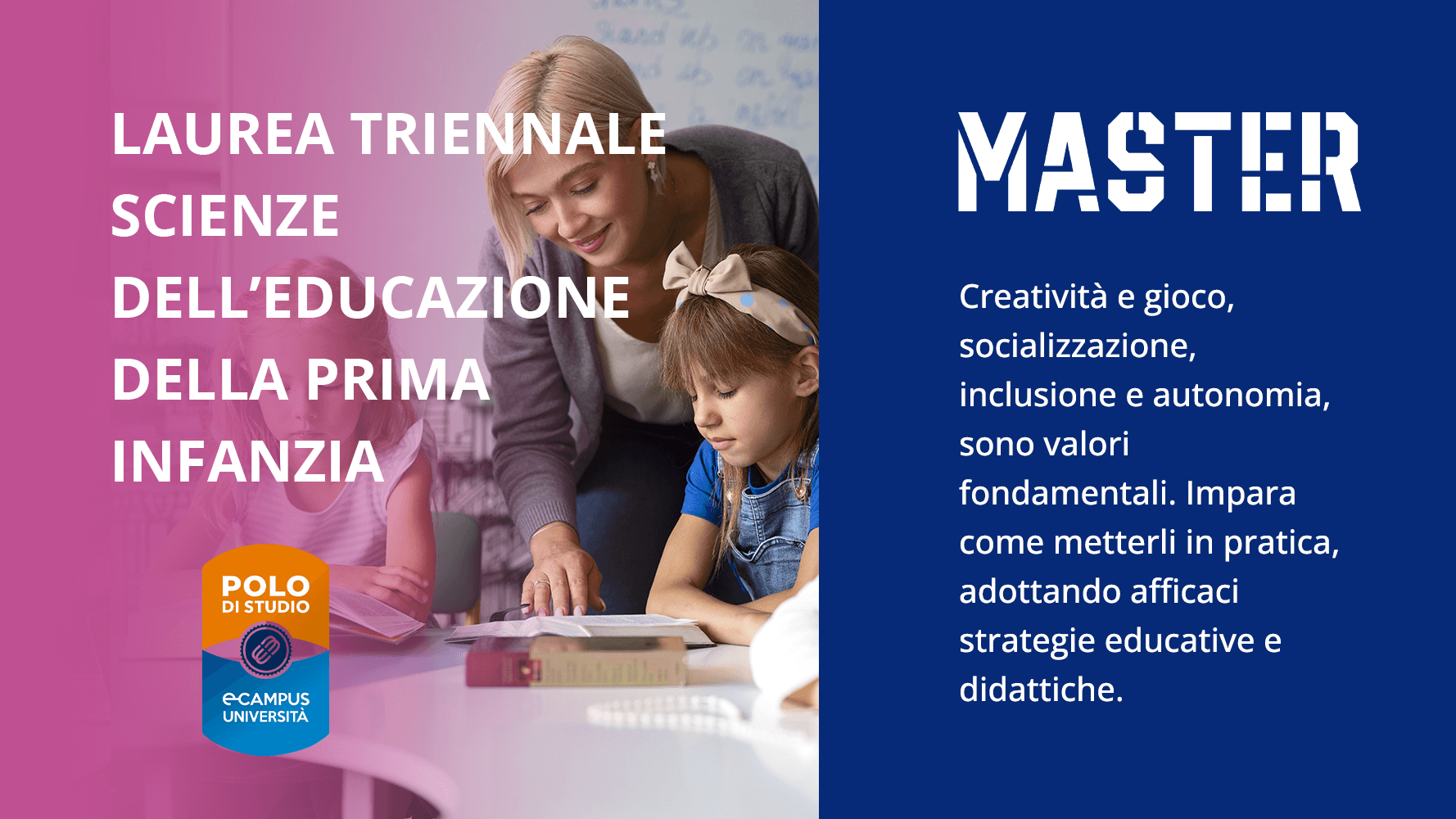 Quali Specialistiche Si Possono Fare Dopo Scienze Dell'educazione Laurea Triennale Scienze dell’Educazione della Prima Infanzia – Master