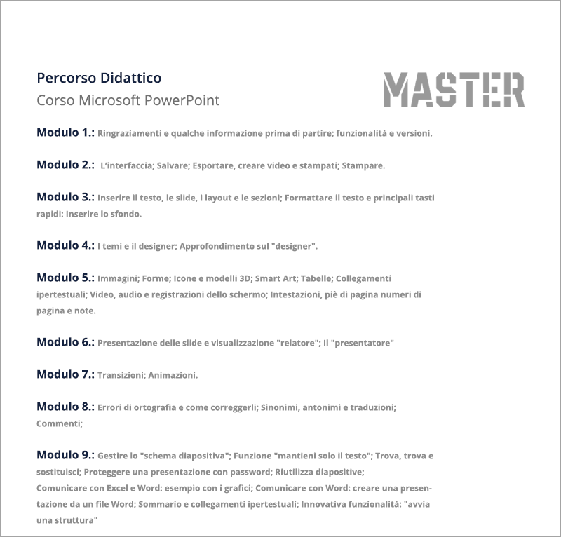 Corso Microsoft PowerPoint