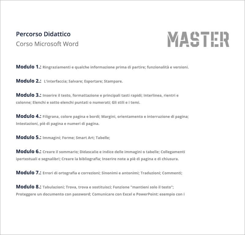 Corso Microsoft Word