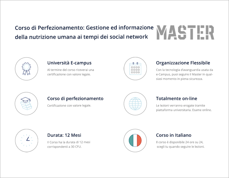 scheda corso- Gestione ed informazione della nutrizione umana ai tempi dei social network
