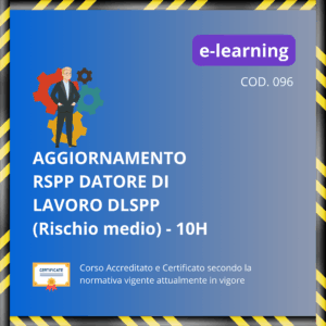 Aggiornamento RSPP Datore di Lavoro DLSPP (Rischio medio) - 10 ore