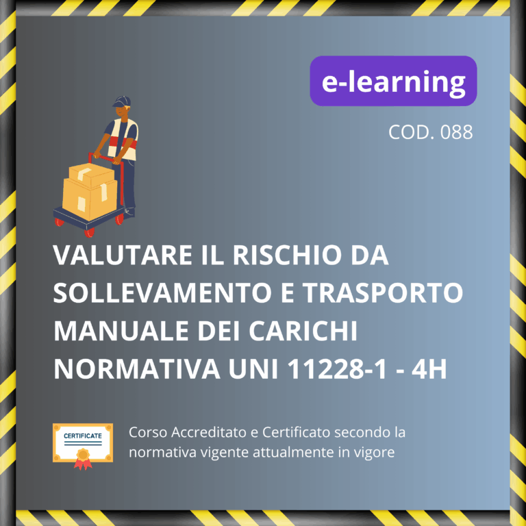 MMC: come valutare il rischio da sollevamento e trasporto manuale di carichi secondo la norma UNI 11228-1 - 4H