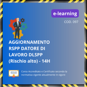 Aggiornamento RSPP Datore di Lavoro DLSPP (Rischio Alto) - 14 ore