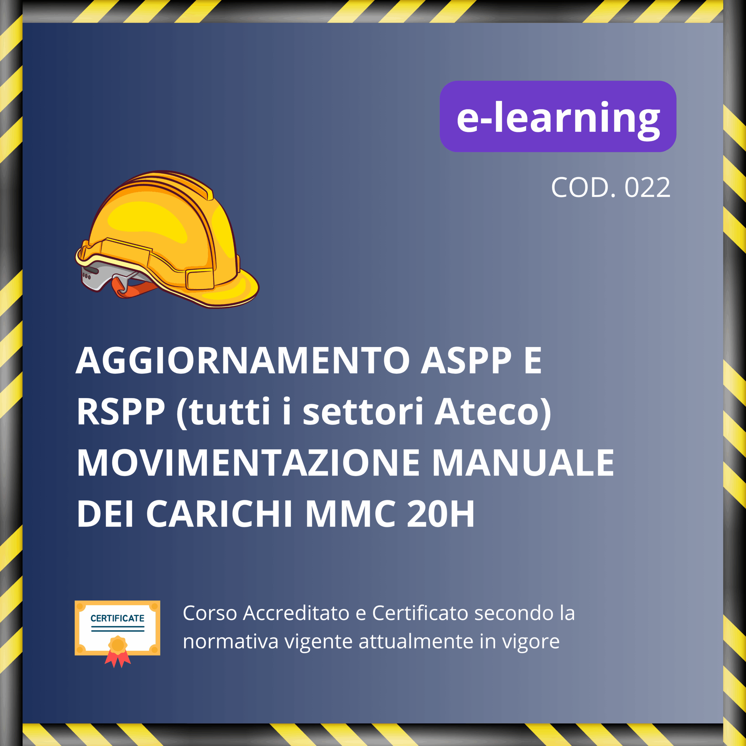 Aggiornamento RSPP e ASPP in Movimentazione Manuale dei Carichi MMC - 20 ore