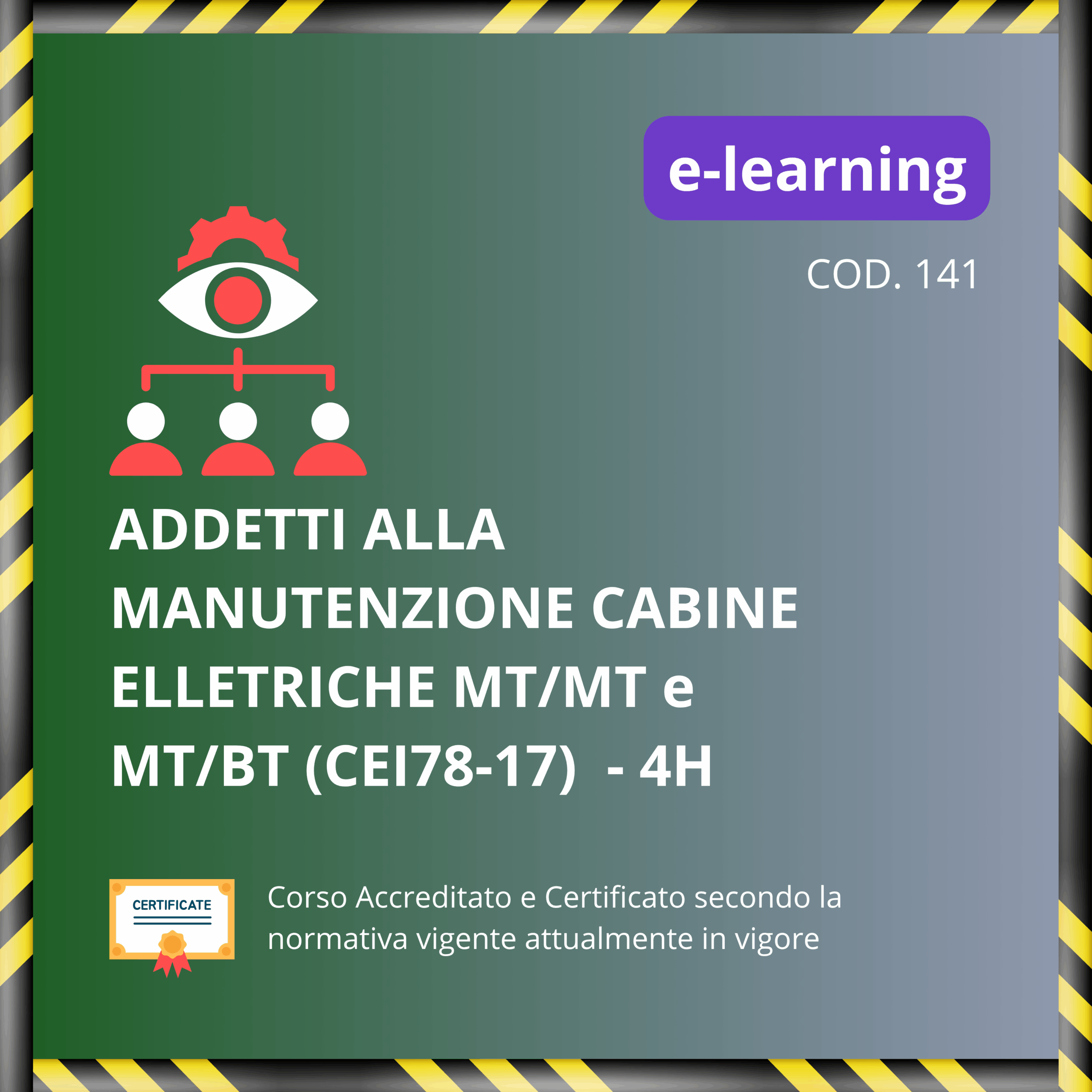 Addetti alla Manutenzione cabine elettriche MT/MT e MT/BT (CEI 78 - 17) - 4H