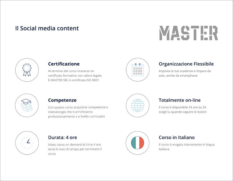 Il Social media content