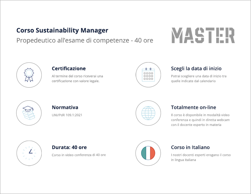 Corso Sustainability Manager - 40H