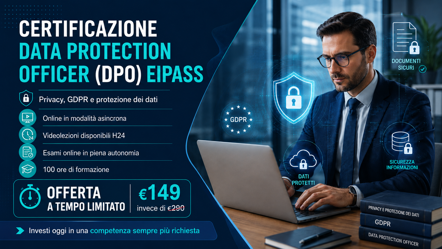Certificazione Data Protection Officer (DPO) EIPASS: perché oggi la protezione dei dati è una competenza indispensabile