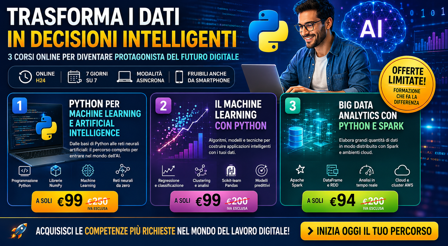 Python, Machine Learning e Big Data: le competenze digitali che trasformano i dati in decisioni intelligenti