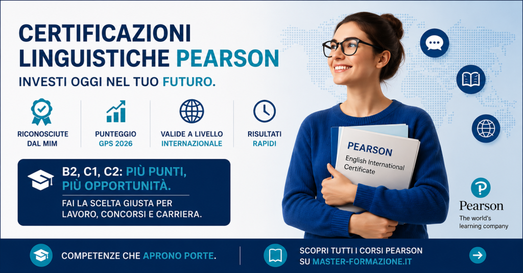 Certificazioni Linguistiche Pearson 2026: perché oggi sono fondamentali per concorsi, GPS, lavoro e carriera