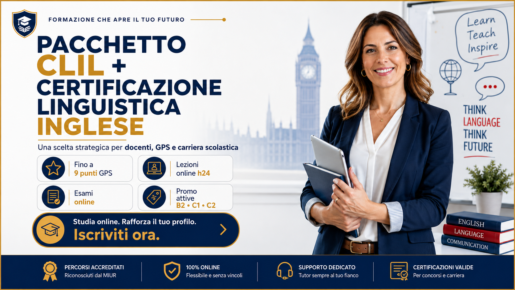 Pacchetto CLIL + Certificazione Linguistica Inglese: perché oggi è una scelta strategica per docenti, GPS e carriera scolastica