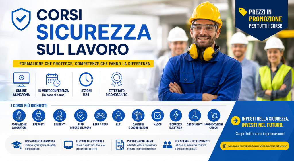 Corsi sicurezza sul lavoro online: perché formarsi oggi significa proteggere persone, aziende e futuro professionale
