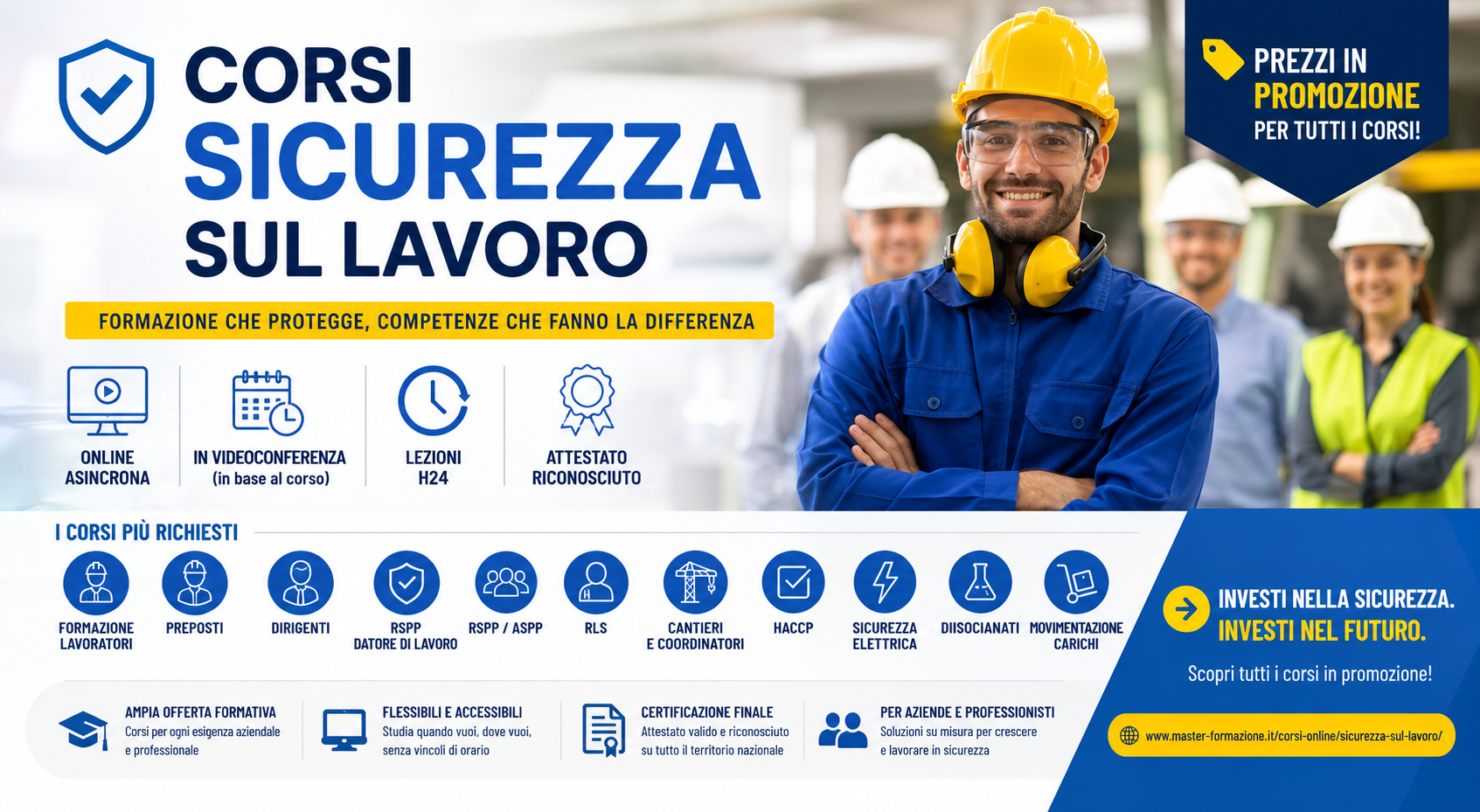 Corsi sicurezza sul lavoro online: perché formarsi oggi significa proteggere persone, aziende e futuro professionale