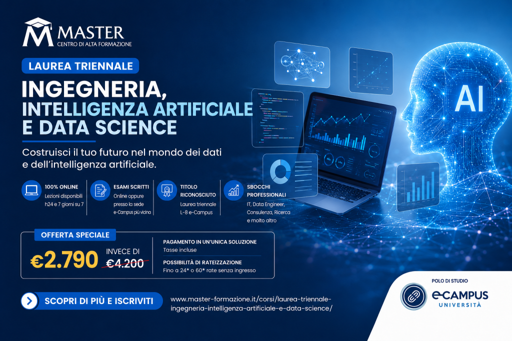 Laurea Triennale in Ingegneria, Intelligenza Artificiale e Data Science: perché oggi partire dall’AI può essere la scelta più intelligente