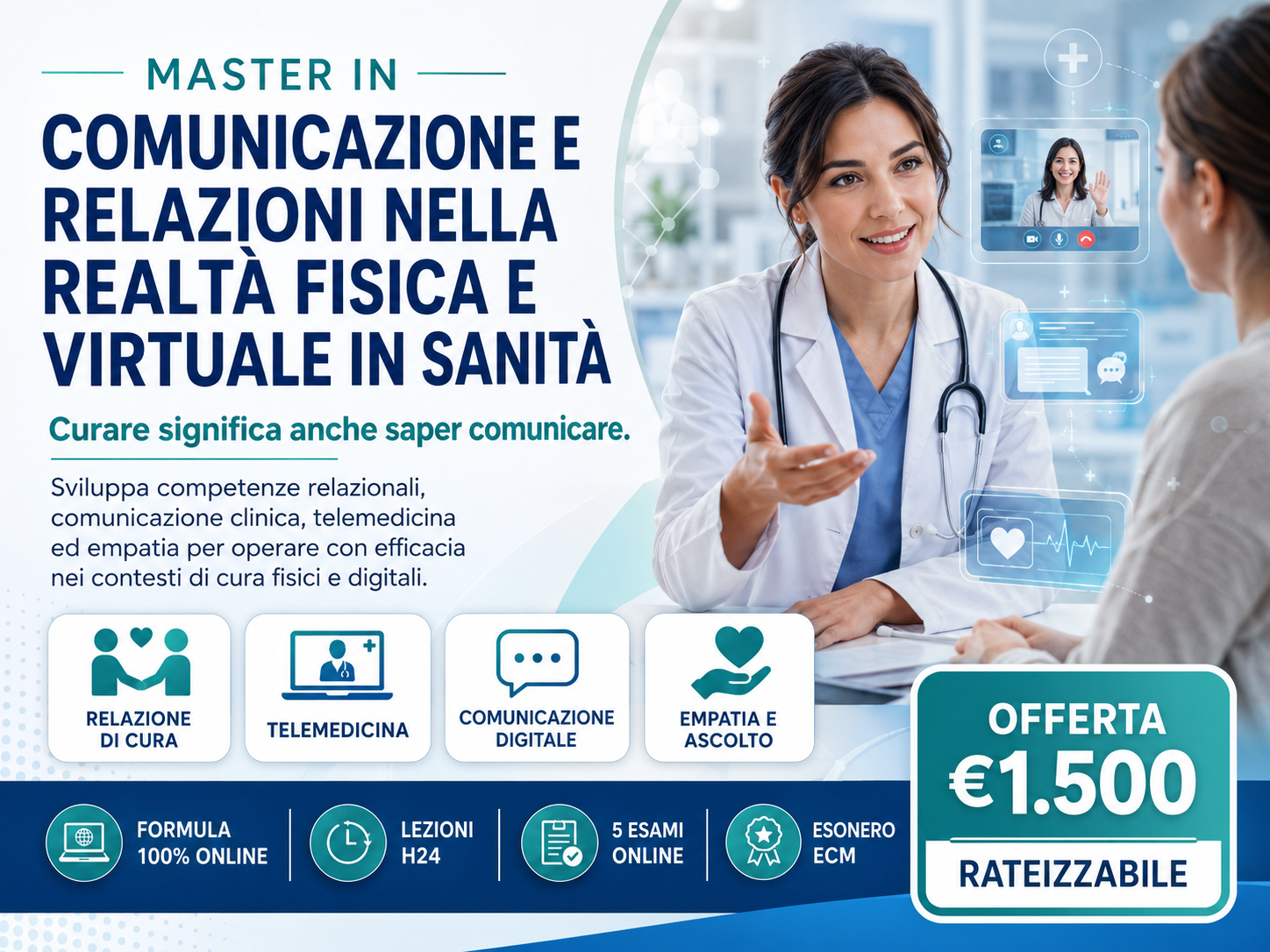 Master in Esperto in Comunicazione e Relazioni nella Realtà Fisica e Virtuale in Sanità: perché oggi curare significa anche saper comunicare