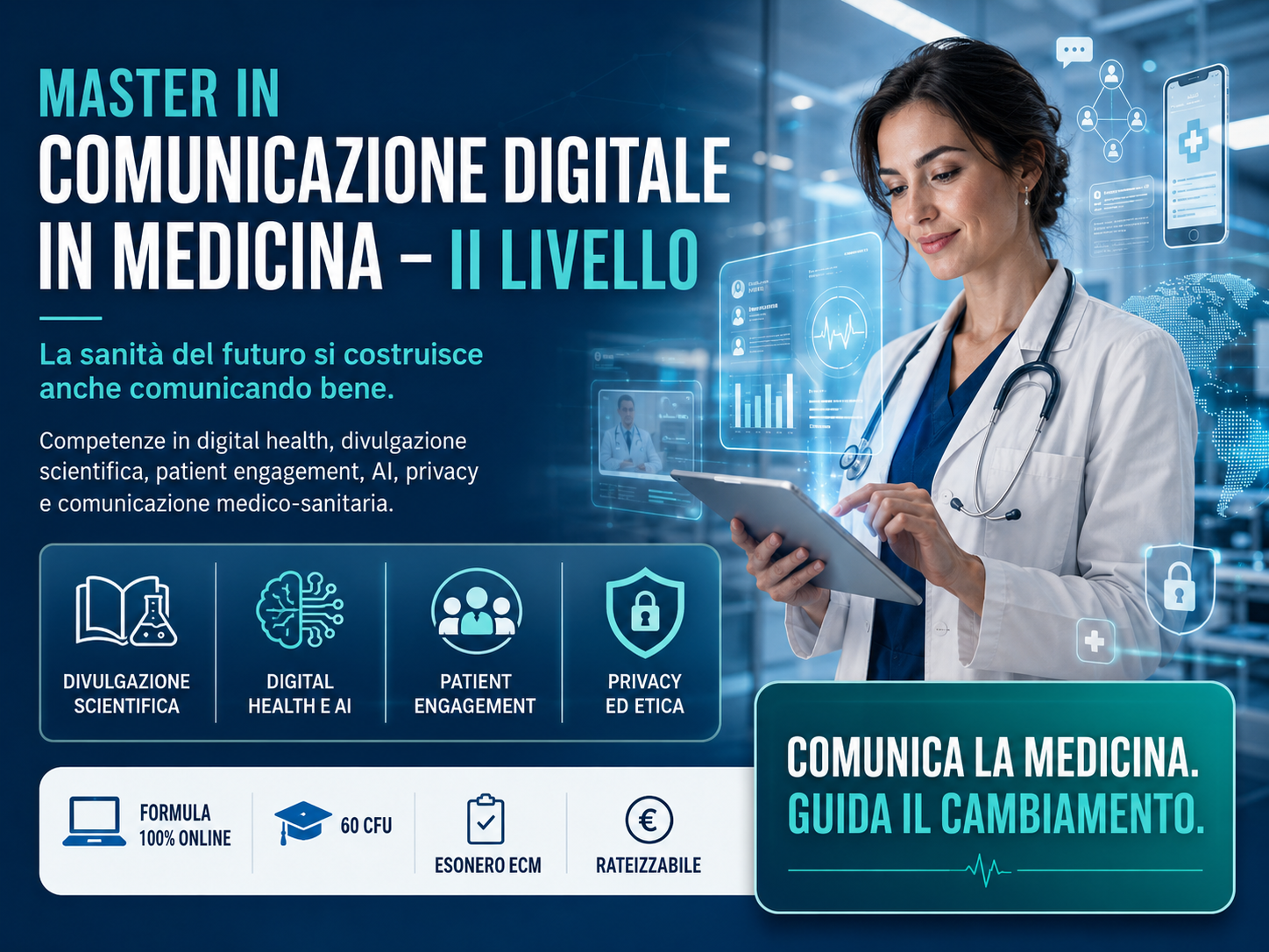 Master in Comunicazione Digitale in Medicina – II Livello: perché oggi il medico e il professionista sanitario devono saper comunicare anche online