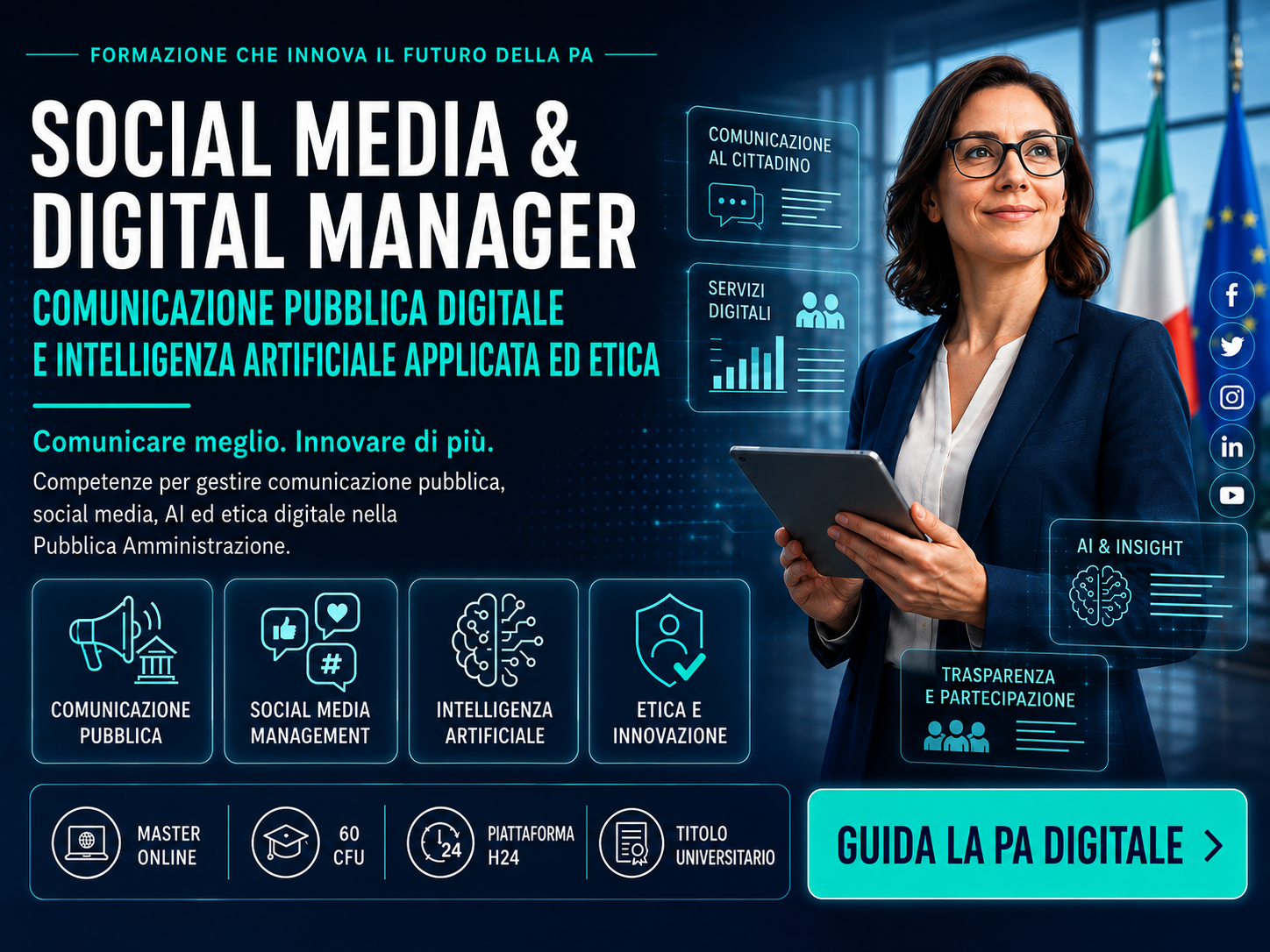 Master in Social Media & Digital Manager nella PA: perché oggi la comunicazione pubblica digitale è una competenza strategica