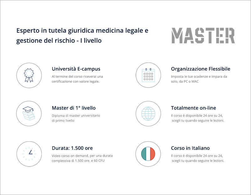 Master in Esperto in tutela giuridica medicina legale e gestione del rischio