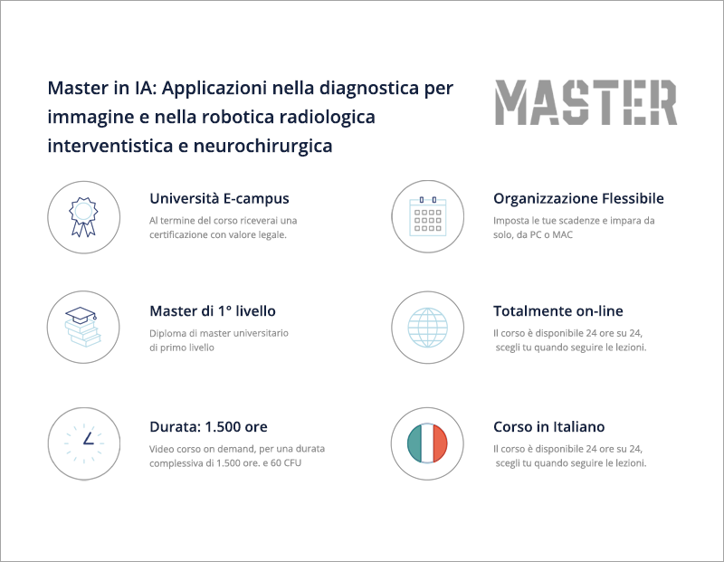 Master in Intelligenza Artificiale: applicazioni nella diagnostica per immagini e nella robotica radiologia interventistica e neurochirurgica