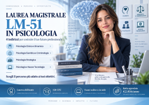 Laurea Magistrale LM-51 in Psicologia: 4 indirizzi per costruire il tuo futuro tra clinica, criminologia, strategia e nuove tecnologie
