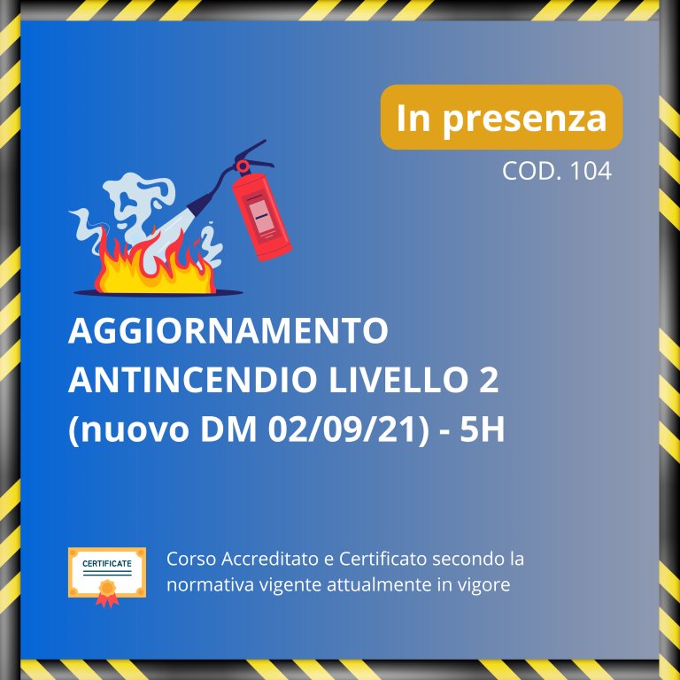 Aggiornamento Antincendio Livello 2 - 5H