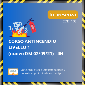 Corso Antincendio Livello 1 - 4H