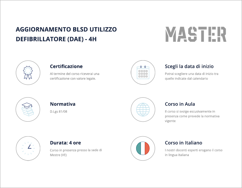 Aggiornamento BLSD utilizzo Defibrillatore (DAE) - 4H