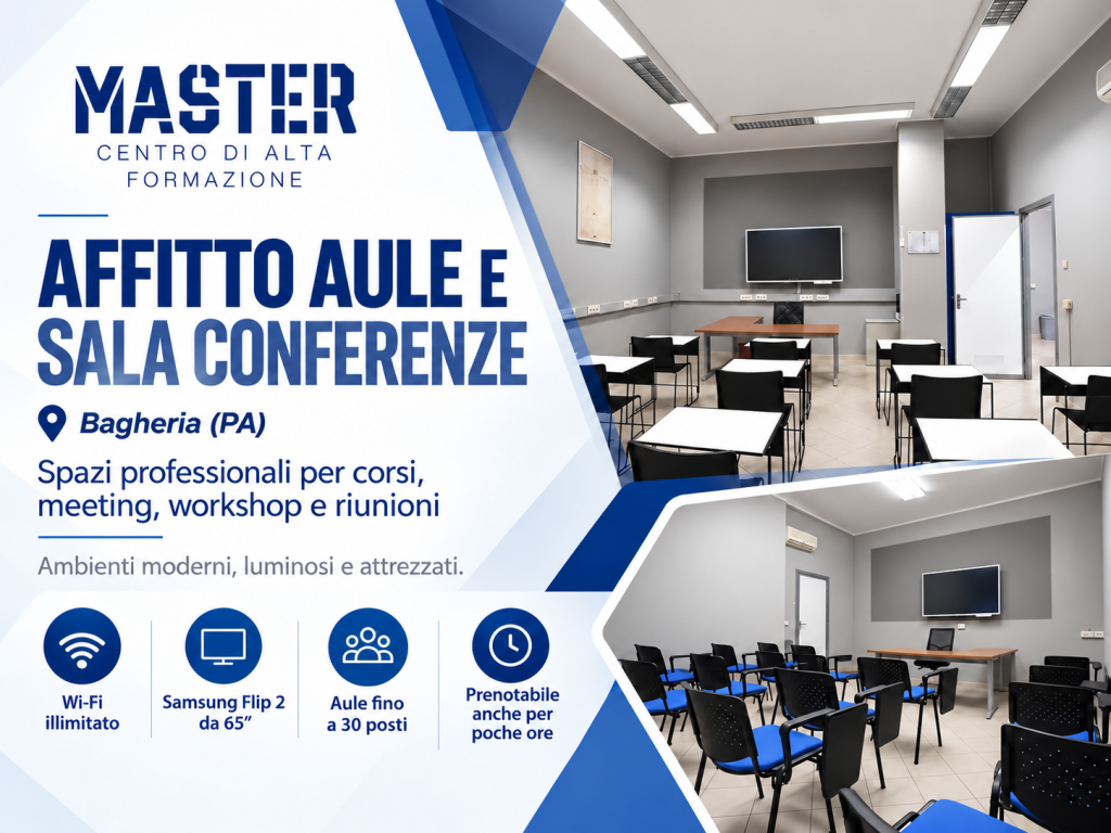 Affitto aule e sala conferenze a Bagheria: uno spazio professionale per corsi, meeting, workshop ed eventi aziendali