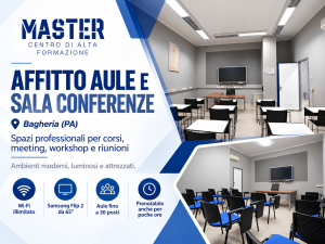 Affitto aule e sala conferenze a Bagheria: uno spazio professionale per corsi, meeting, workshop ed eventi aziendali