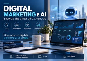 Digital Marketing e AI: il percorso che unisce marketing, dati e Intelligenza Artificiale per costruire competenze richieste dal mercato